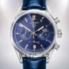 Tag Heuer Carrera Men 43mm CBN2011.BA0642-001 Silver-tone Leather Strap Watch