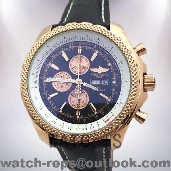 Breitling Bentley Men's H13353 46mm Rose Gold-tone Quartz Watch