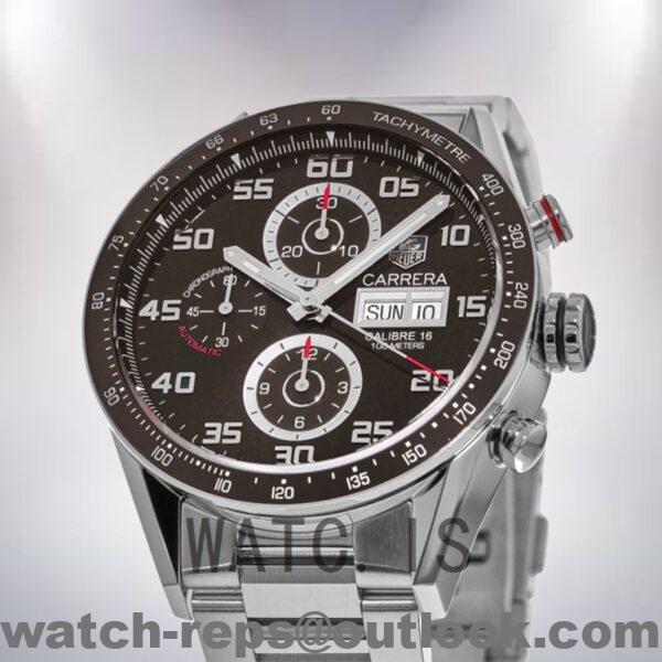 Tag Heuer Carrera Men's CV2A1S.BA0799 43mm Silver-tone Bracelet Watch - Image 4