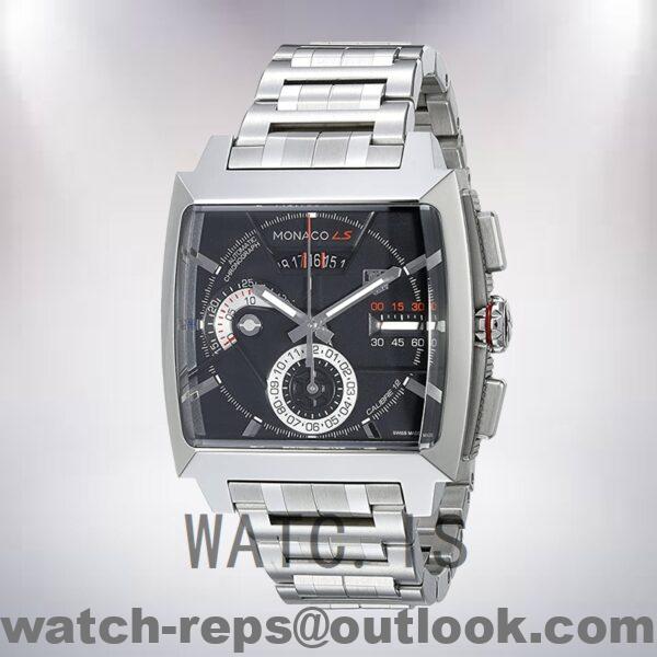 Tag Heuer Monaco 43mm CAL2110.BA0781 Men's Black Dial Watch - Image 4