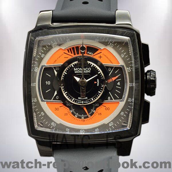 Tag Heuer Monaco MonacoBKAR-004 43mm Men Quartz Rubber Band Watch
