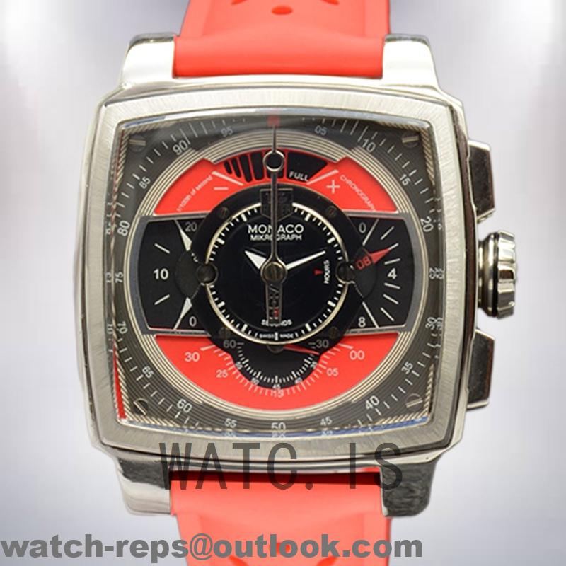 Tag Heuer Monaco MonacoBKAR-002 43mm Men Black-tone Rubber Band Watch 3