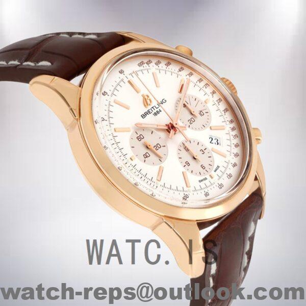 Breitling Transocean Chronograph Men’s 46mm/43mm RB0152 Leather Strap Watch 6