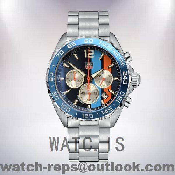 Tag Heuer Formula 1 43mm Men Formula1BLSB-002 Silver-tone Blue Dial Watch - Image 2
