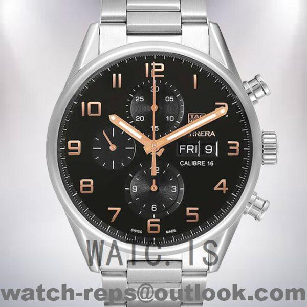 Tag Heuer Carrera Men's CV2A1AB.BA0738 43mm Quartz Black Dial Watch