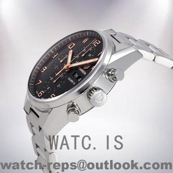 Tag Heuer Carrera Men's CV2A1AB.BA0738 43mm Quartz Black Dial Watch - Image 4