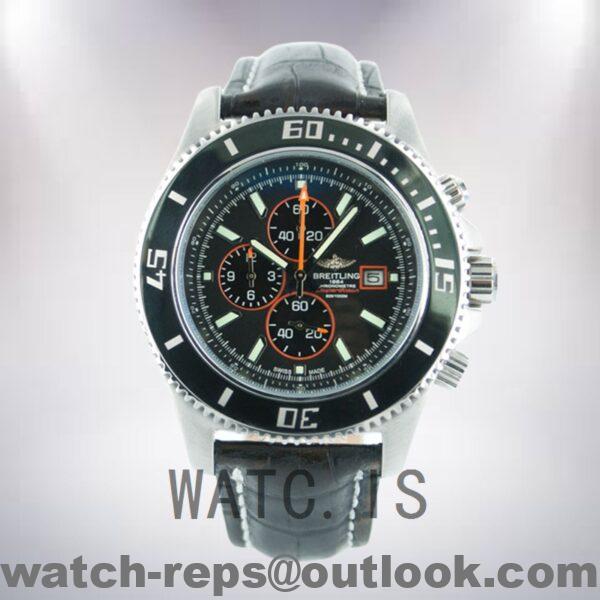 Breitling Superocean 46mm Men's A13341-F Black Dial Strap Watch - Image 2