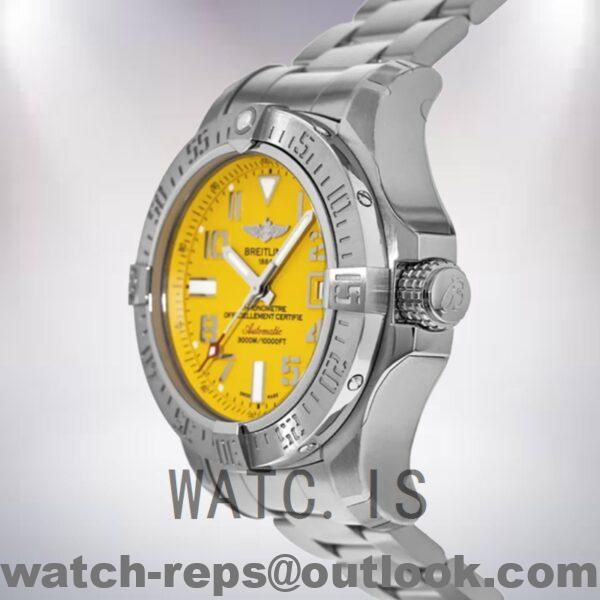 Breitling Avenger A17331101I1A1 Men's 46mm/44mm Yellow Dial Bracelet Watch - Image 3