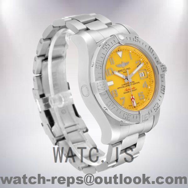 Breitling Avenger A17331101I1A1 Men's 46mm/44mm Yellow Dial Bracelet Watch - Image 4