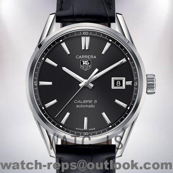 Tag Heuer Carrera WAR211A.FC6180 Men's 43mm Leather Strap Watch