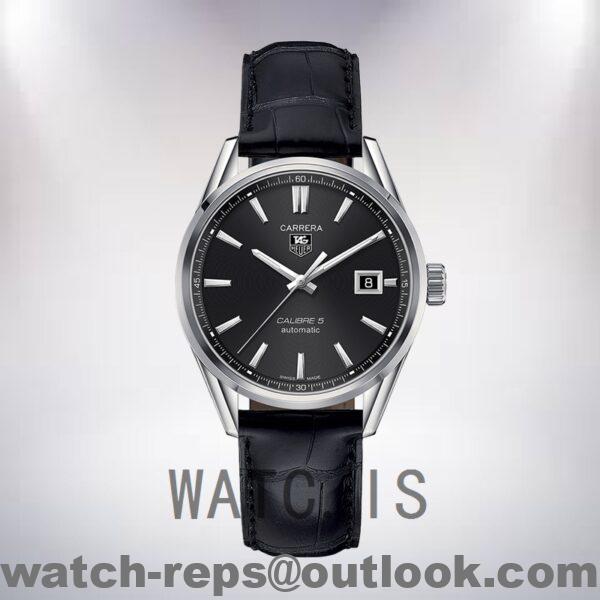 Tag Heuer Carrera WAR211A.FC6180 Men's 43mm Leather Strap Watch - Image 2