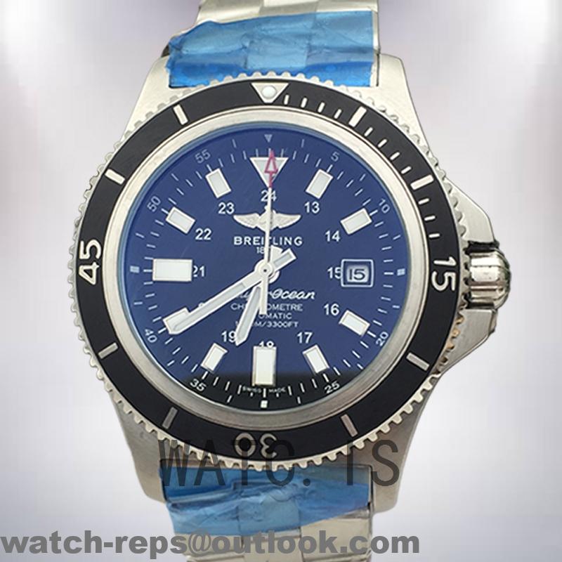 Breitling Superocean Men’s 46mm Y1739316 Blue Dial Rubber Band Watch 3
