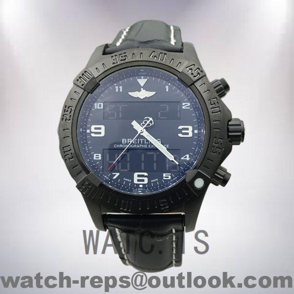 Breitling Exospace 46mm VB5510-001 Men's Leather Strap Watch - Image 2