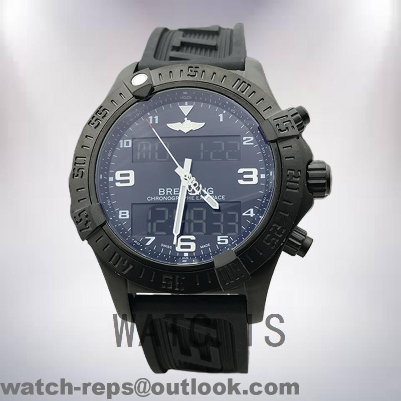 Breitling Exospace 46mm VB5510-001 Men’s Leather Strap Watch 3
