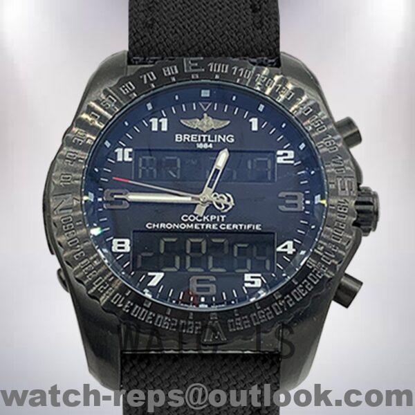 Breitling Professional 46mm Men's VB5010221B1W1 Black Dial Strap Watch