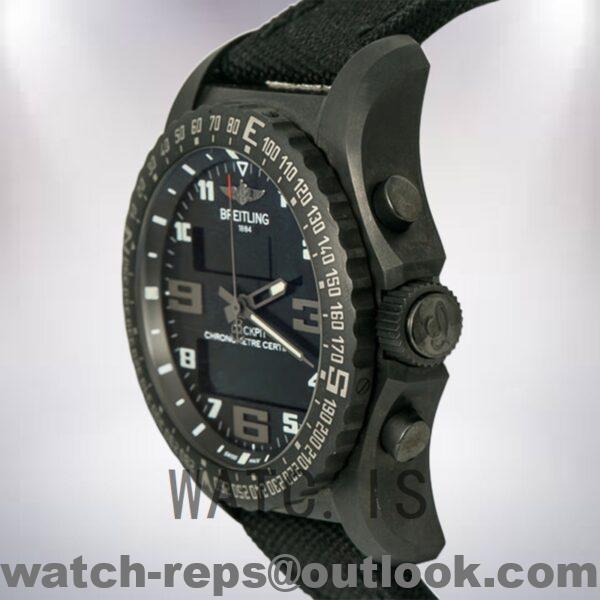 Breitling Professional 46mm Men's VB5010221B1W1 Black Dial Strap Watch - Image 3
