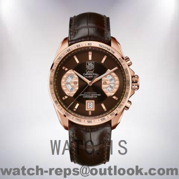 Tag Heuer Grand Carrera 43mm Men CAV514C.FC8171 Rose Gold-tone Watch - Image 2