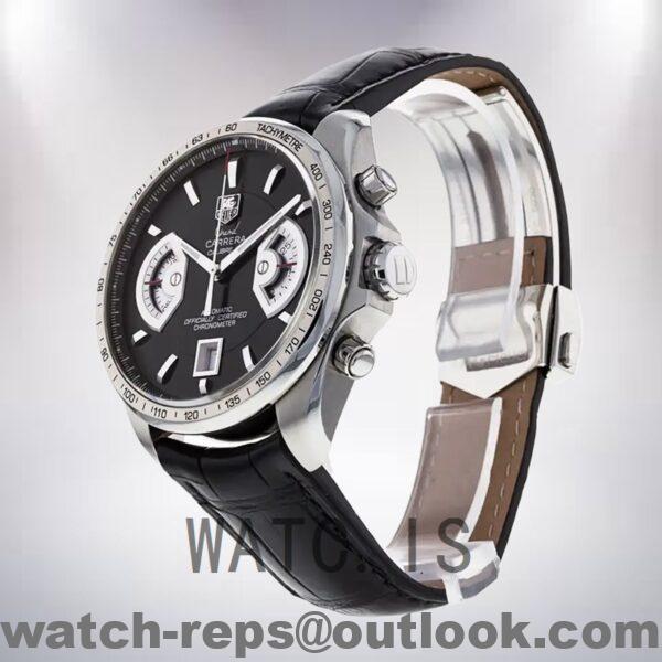 Tag Heuer Grand Carrera CAV511A.FC6225 43mm Men Black Dial Watch - Image 4