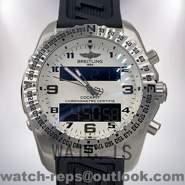 Breitling Professional Men's 46mm EB5010-001 Quartz Rubber Band Watch