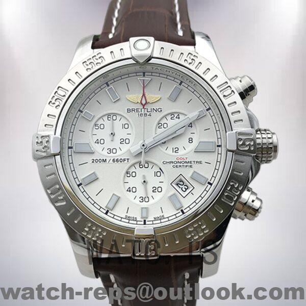 Breitling Colt A7338811.G790-001 Men's 46mm Quartz Leather Strap Watch