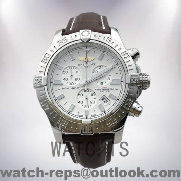 Breitling Colt A7338811.G790-001 Men's 46mm Quartz Leather Strap Watch - Image 2