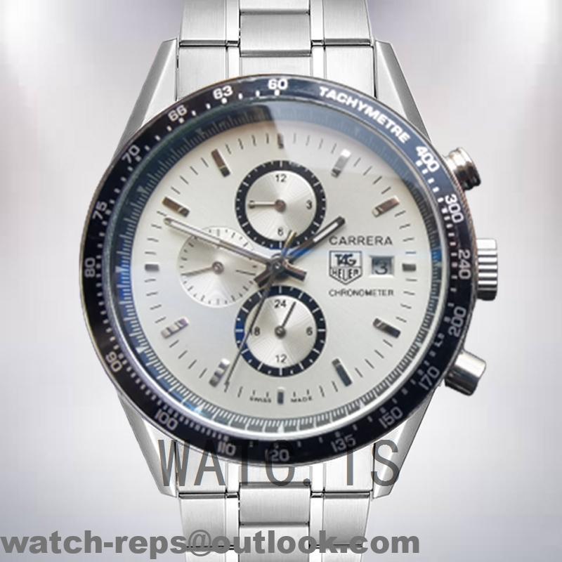Tag Heuer Carrera Men’s CBK221C.FC6488 43mm White Dial Japanese Quartz Watch 2
