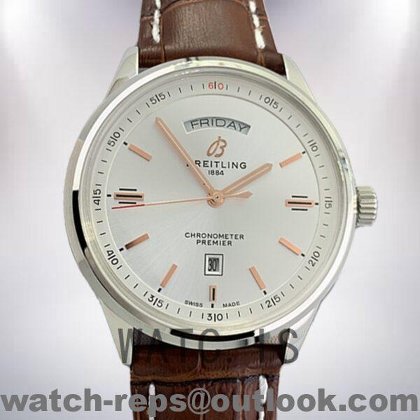 Breitling Premier 46mm A45340211G1X4-002 Men's White Dial Silver-tone Watch