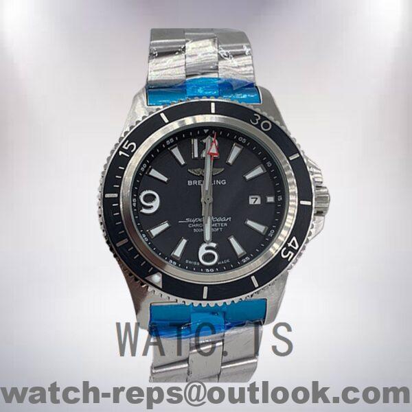 Breitling Superocean 46mm Men's A17366021B1A1 Black Dial Silver-tone Watch - Image 2