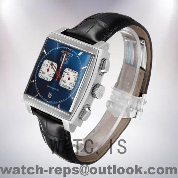 Tag Heuer Monaco 40mm CAW2111 Men's Japanese Quartz Blue Dial Watch - Image 3
