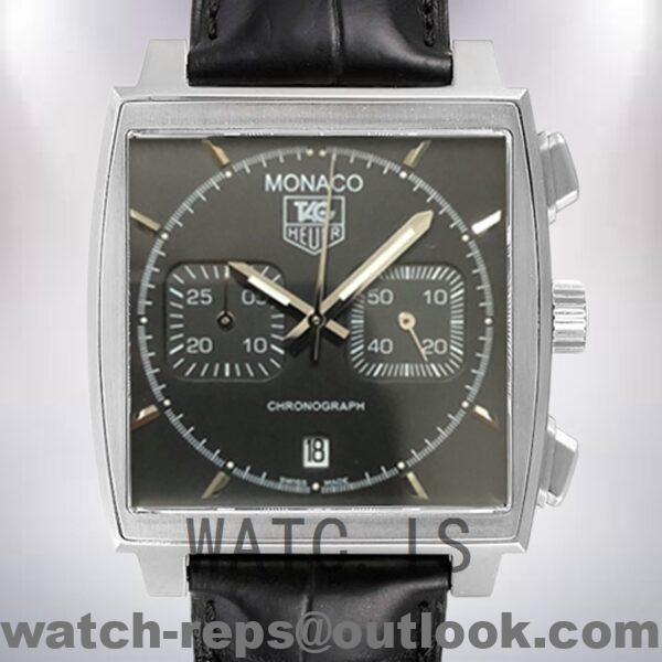 Tag Heuer Monaco CAW2110.FC6177 Men's 40mm Japanese Quartz Black Dial Watch