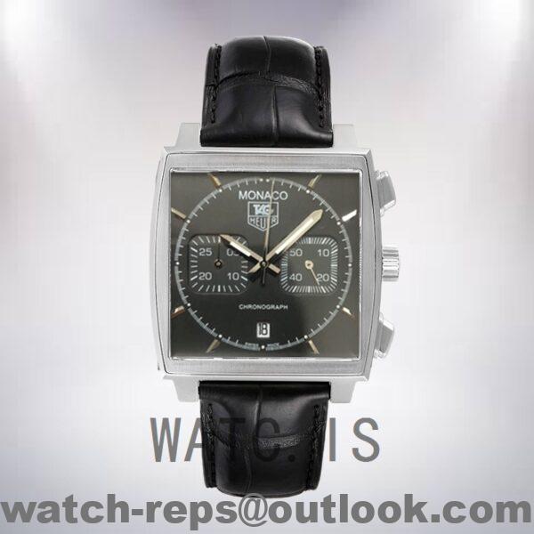 Tag Heuer Monaco CAW2110.FC6177 Men's 40mm Japanese Quartz Black Dial Watch - Image 2