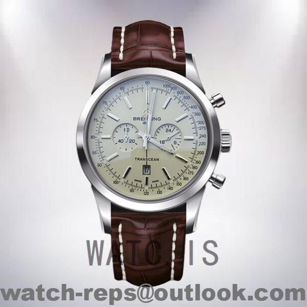 Breitling Transocean 46mm A4131012 Men's Leather Strap Watch - Image 2
