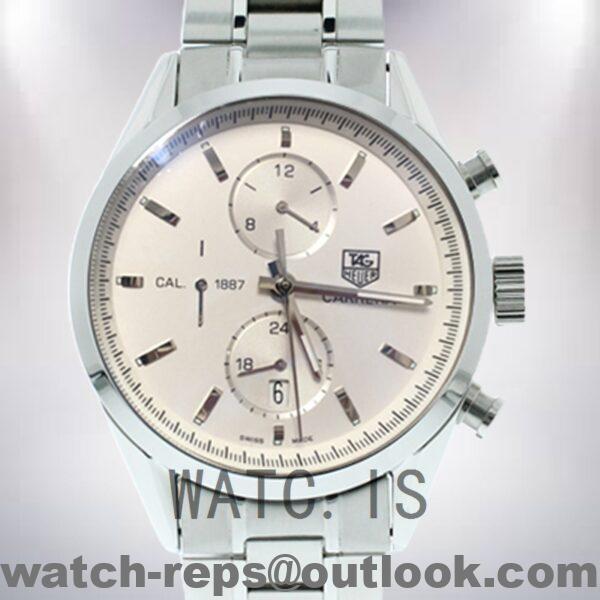 Tag Heuer Carrera 43mm Men's CAR2111.BA0720 Bracelet White Dial Watch