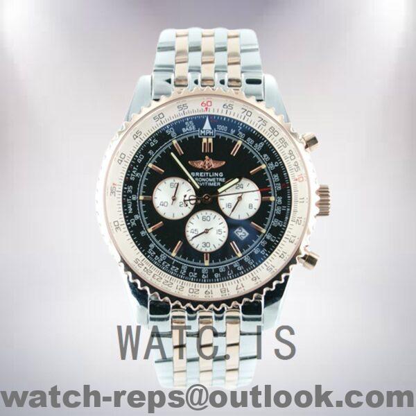 Breitling Navitimer 46mm Men's NavitimerBK017 Rose Gold-tone Bracelet Watch - Image 2