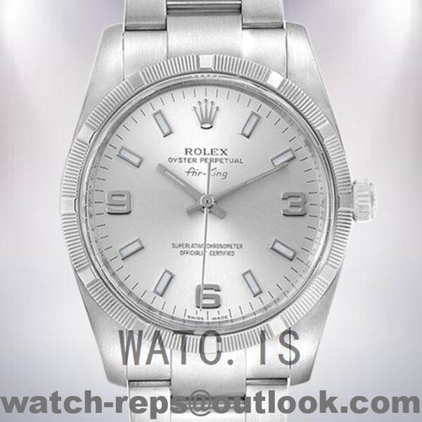 Rolex Air-king 114210SSO 36mm Men's Silver Dial Oyster Bracelet Watch