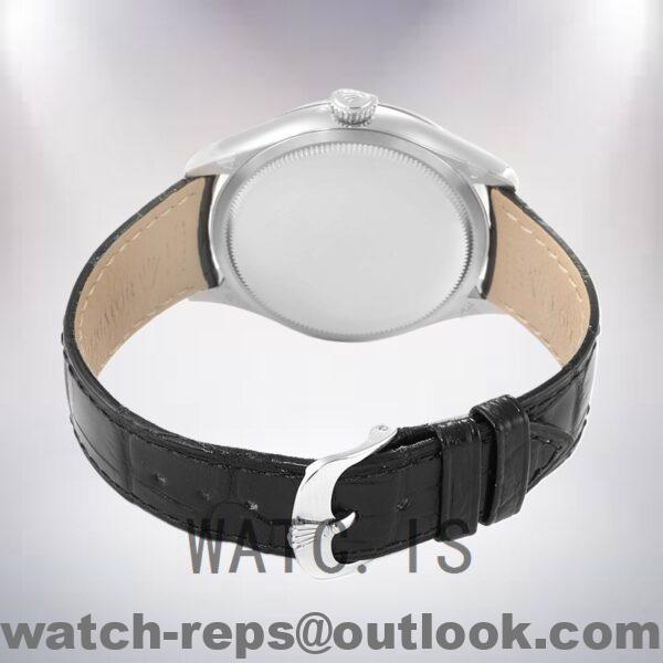 Rolex Cellini m50509-0016 Men's 39mm Leather Strap Automatic Watch - Image 4