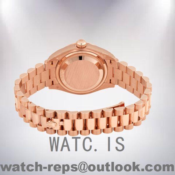 Rolex Datejust m279175-0009 Ladies 28mm Green Dial Rose Gold-tone Watch - Image 4