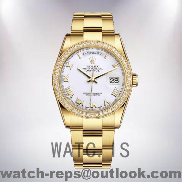 Rolex Day-Date Men's 36mm m118348-0150 Oyster Bracelet/President Bracelet Watch - Image 5