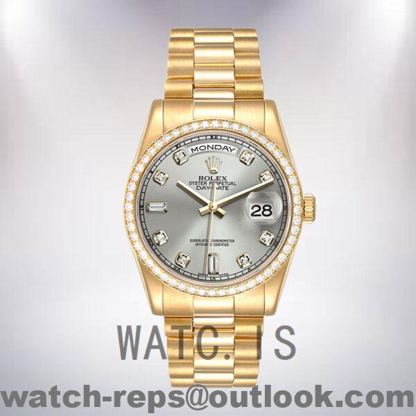Rolex Day-Date 36mm m118348-0077 Men's Grey Dial Automatic Watch - Image 2