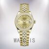 Rolex Datejust 28mm Ladies m279138rbr-0023 Champagne Dial President Bracelet/Jubilee Bracelet Watch - Image 5