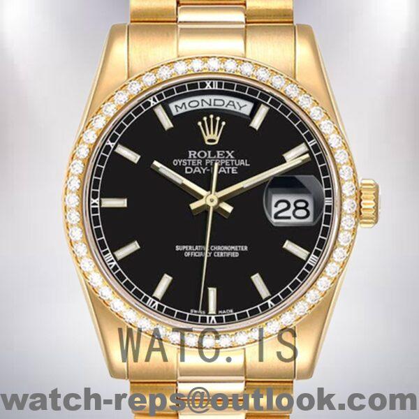 Rolex Day-Date m118348-0208 Men's 36mm Automatic Oyster Bracelet/President Bracelet Watch