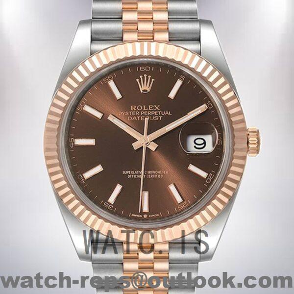 Rolex Datejust m126331-0002 Men's 41mm Chocolate Dial Watch
