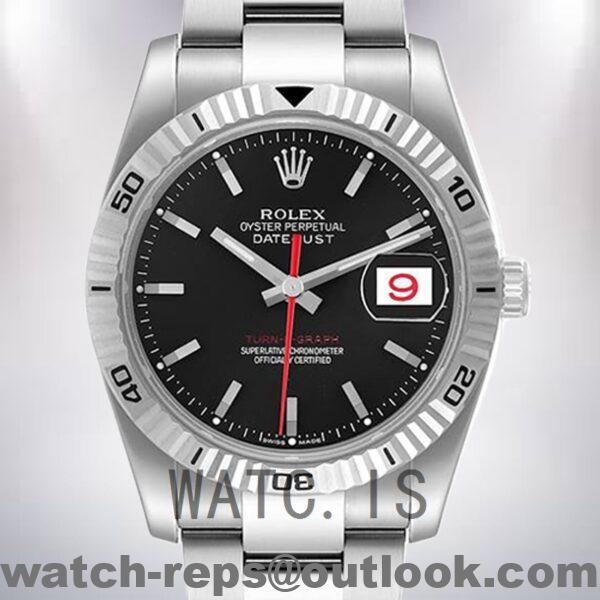 Rolex Datejust Turn-o-graph Men's 116264 36mm Silver-tone Watch