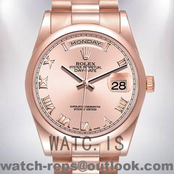 Rolex Day-Date 36mm Men’s 118205 Rose Gold Dial Watch 4