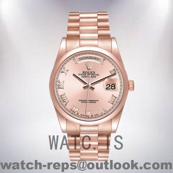 Rolex Day-Date 36mm Men’s 118205 Rose Gold Dial Watch 5