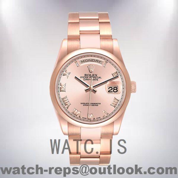 Rolex Day-Date 36mm Men’s 118205 Rose Gold Dial Watch 8