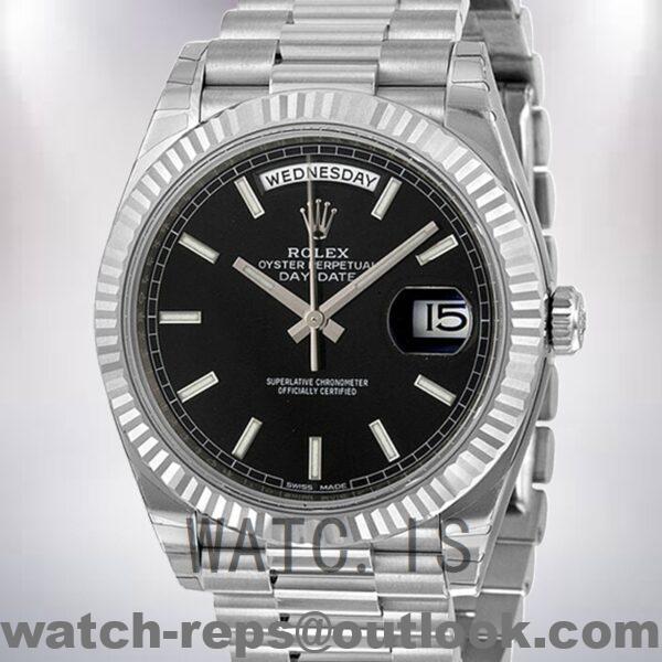 Rolex Day-Date 40mm Men's M228239-0004 Automatic Black Dial Watch