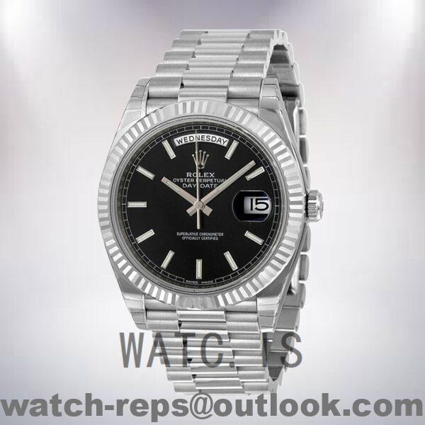 Rolex Day-Date 40mm Men's M228239-0004 Automatic Black Dial Watch - Image 2
