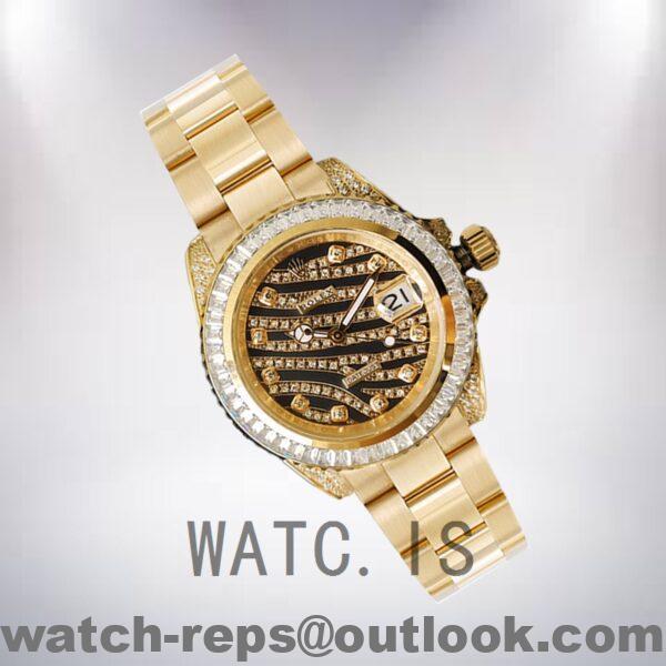 Rolex Datejust 116285 Men's 40mm Diamond Wave Dial Gold-tone Watch - Image 3