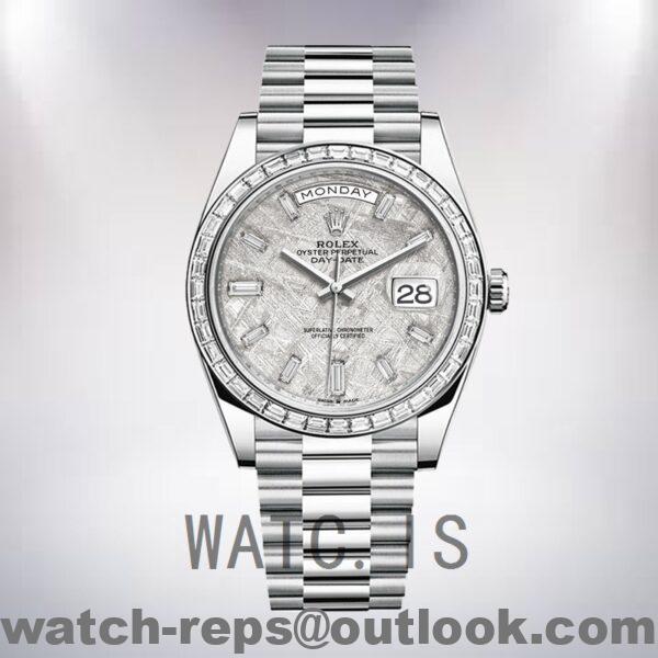 Rolex Day-Date Men’s 40mm m228396tbr-0027 Automatic Meteorite Dial Watch 5